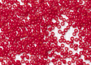 Бисер Япония MIYUKI Seed Beads 15/0 100г 1684 окрашенный яркий красный непрозрачный полуматовый — фото 2
