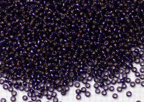 Бисер Япония MIYUKI Seed Beads 15/0 5г 1426 окрашенный фиолетовый серебряная линия внутри — фото 1