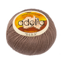 Пряжа ADELIA " DINA" 100% шерсть 10 * 50г 100 м №25 св. коричневый. Цена за упаковку 10 шт — фото 1