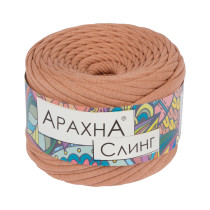 Пряжа ARACHNA " Sling" 100% хлопок 6 * 150г ± 10 г 50 м №43 бежевый. Цена за упаковку 6 шт — фото 1