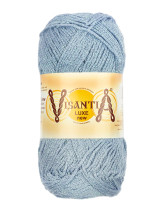 Пряжа VISANTIA " LUXE new" 85% вискоза, 15% люрекс 5 * 100 г 240 м №04 голубой. Цена за упаковку 5 шт — фото 1