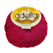 Пряжа ADELIA " FIONA" 50% шерсть, 50% акрил 10 * 50г 90 м №203 малиновый. Цена за упаковку 10 шт — фото 1