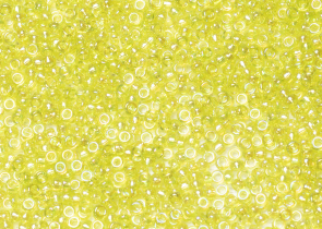 Бисер Япония MIYUKI Seed Beads 15/0 5г 0258 шартрез прозрачный радужный — фото 2