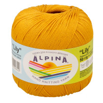 Пряжа ALPINA "LILY" 100% мерсеризованный хлопок 10 * 50г 175 м №038 оранжевый. Цена за упаковку 10 шт — фото 1