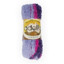 Пряжа ADELIA " SIENNA" 100% нейлон 5 * 100 г 20 м №07 св. фиолетовый- малиновый- т. фиолетовый. Цена за упаковку 5 шт. — фото 1