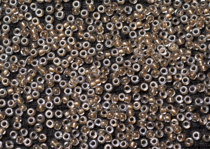 Бисер Япония MIYUKI Seed Beads 15/0 100г 0234 кристалл металлизированный игристый золотая линия внутри — фото 2
