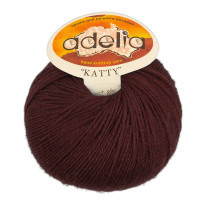 Пряжа ADELIA " KATTY" 100% шерсть 10 * 50г 150 м №10 т. коричневый. Цена за упаковку 10 шт — фото 1