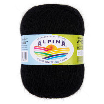 Пряжа ALPINA " WHITE RABBIT" 55% пух кролика, 45% нейлон 10 * 50г 300 м №208 черный. Цена за упаковку 10 шт — фото 1