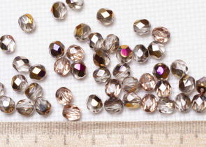 Бусины полированные круглые 6мм 25г (90 штук) 00030/29501 Crystal, Sliperit Half — фото 3