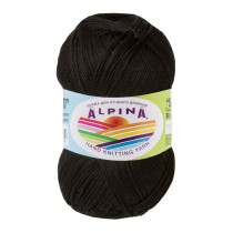 Пряжа ALPINA " SATI" 100% мерсеризованный хлопок 10 * 50г 170 м №002 ЧЕРНЫЙ. Цена за упаковку 10 шт — фото 1