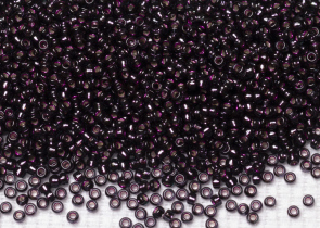 Бисер Япония MIYUKI Seed Beads 15/0 5г 1428 окрашенный вино серебряная линия внутри — фото 1