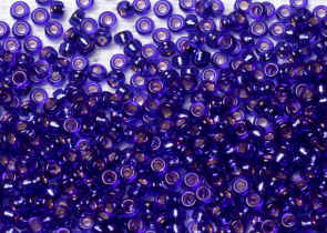 Бисер Япония MIYUKI Seed Beads 15/0 5г 1427 окрашенный тёмно-фиолетовый серебряная линия внутри — фото 2