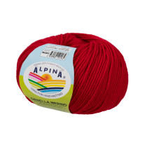 Пряжа ALPINA " ORNELLA MERINO" 100% мериносовая шерсть 10 * 50г 125 м №563 красный. Цена за упаковку 10 шт — фото 1