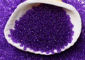 Бисер Япония MIYUKI Seed Beads 15/0 5г 1314 окрашенный красный фиолетовый прозрачный — фото 3