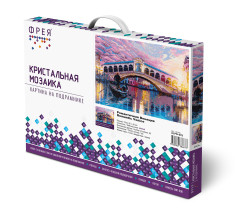 Кристальная ( алмазная) мозаика  " ФРЕЯ" ALPD- 078 на подрамнике " Романтичная Венеция" 50 х 40 см — фото 2