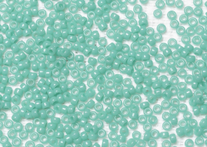 Бисер Япония MIYUKI Seed Beads 15/0 100г 0412 бирюзово-зелёный непрозрачный — фото 2