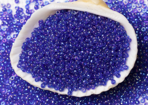Бисер Япония MIYUKI Seed Beads 15/0 5г 0177 кобальт прозрачный радужный — фото 3