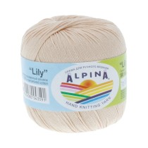 Пряжа ALPINA "LILY" 100% мерсеризованный хлопок 10 * 50г 175 м №208 бежевый. Цена за упаковку 10 шт — фото 2