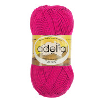 Пряжа ADELIA " AURA" 100% акрил 10 * 50г 250 м №098 яр. фуксия. Цена за упаковку 10 шт — фото 1