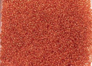 Бисер Япония MIYUKI Seed Beads 15/0 5г 0009 мандарин серебряная линия внутри — фото 4