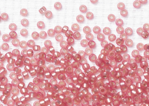 Бисер Япония MIYUKI Seed Beads 15/0 100г 1627 окрашенный светло-клюква полуматовый серебряная линия внутри — фото 2