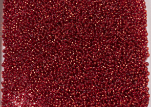 Бисер Япония MIYUKI Seed Beads 15/0 5г 1434 окрашенный тёмно-жженый апельсин серебряная линия внутри — фото 4