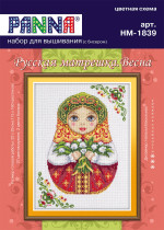 Набор для вышивания "PANNA" NM- 1839 ( НМ- 1839 ) " Русская матрешка. Весна"  — фото 2