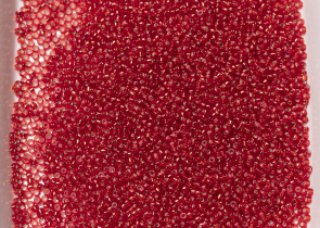 Бисер Япония MIYUKI Seed Beads 15/0 5г 0010 огненно-красный серебряная линия внутри — фото 4