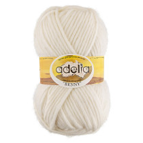 Пряжа ADELIA " BENNY" 100% шерсть 5 * 100 г 96 м №700 БЕЛЫЙ. Цена за упаковку 5 шт — фото 1