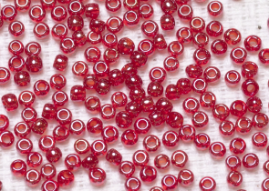 Бисер Япония Toho круглый 11/0 10г 0109C рубин, глянцевый прозрачный — фото 2