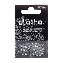 Страз клеевой " Zlatka" ZRTG- 1272 SS12 Crystal 3. 2 мм стекло 72 шт в пакете с картонным еврослотом №01 белый ( Crystal)  — фото 1
