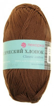 Пряжа Пехорская ПТ " Классический хлопок" 100% мерсеризованный хлопок 100 г 250 м №513 кора. Цена за упаковку 5 шт — фото 1