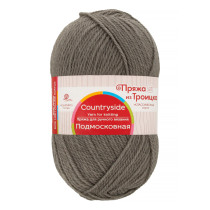 Пряжа из Троицка " Подмосковная" 50% шерсть, 50% акрил 10 * 100 г 250 м №048 серый. Цена за упаковку 10 шт — фото 1