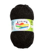 Пряжа ALPINA "DISCO" 86% хлопок, 14% полиамид 10 * 50г 150 м №01 ЧЕРНЫЙ. Цена за упаковку 10 шт — фото 1