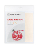 Канва К18 " Zweigart" Aida Premium №18 100% хлопок 30 х 40 см ± 2 см 264 кремовый — фото 4