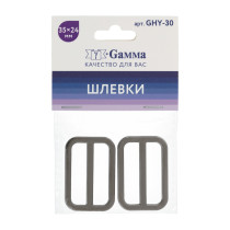 Фурнитура сумочная металл "Gamma" GHY-30 Шлевка 35 х 24 мм 2 шт. №06 под черный никель — фото 1