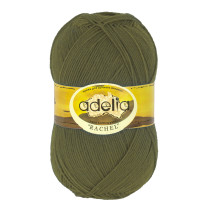 Пряжа ADELIA " RACHEL" 90% шерсть, 10% полиэстер 5 * 100 г 400 м №15 серо- зеленый. Цена за упаковку 5 шт — фото 1