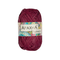 Пряжа ARACHNA " Papyrus" 100% целлюлоза 10 * 40 г ± 3 г 50 м №11 бордовый. Цена за упаковку 10 шт — фото 1