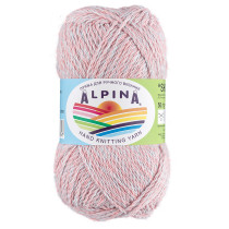 Пряжа ALPINA " SHEBBY" 100% хлопок 10 * 50г 150 м №08 коралловый- голубой. Цена за упаковку 10 шт — фото 2