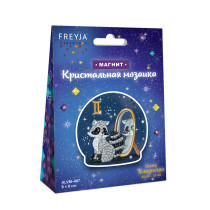 Кристальная ( алмазная) мозаика  " ФРЕЯ" ALVM- 067 магнит " Знаки зодиака. Близнецы" 9 х 9 см — фото 2