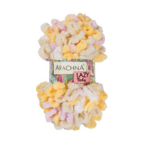 Пряжа ARACHNA "BABY LAZY" 100% микрополиэстер 5 * 100 г 8.5 м №04 белый-бежевый-желтый-св.розовый. Цена за упаковку 5 шт — фото 1