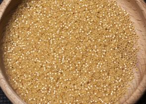 Бисер Япония MIYUKI Seed Beads 15/0 5г 1902 полуматовое золото серебряная линия внутри — фото 5