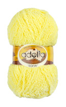 Пряжа ADELIA " SOFIA" 100% полиэстер 10 * 50г 90 м №39 св. желтый. Цена за упаковку 10 шт — фото 1