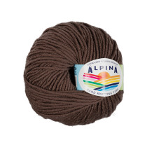 Пряжа ALPINA " MARGO" 100% мериносовая шерсть 10 * 50г 75 м №03 т. коричневый. Цена за упаковку 10 шт — фото 1