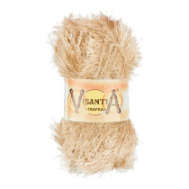 Пряжа VISANTIA " TRAFKA" 100% полиэстер 5 * 100 г 150 м №0100 т. бежевый. Цена за упаковку 5 шт — фото 1