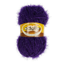 Пряжа ADELIA " BRILLIANT" 100% полиэстер 10 * 50г 90 м №13 т. фиолетовый. Цена за упаковку 10 шт — фото 1