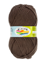 Пряжа ALPINA " MARTA" 100% тактифил 5 * 100 г 120 м №032 коричневый. Цена за упаковку 5 шт — фото 1