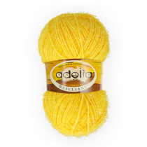 Пряжа ADELIA " BRILLIANT" 100% полиэстер 10 * 50г 90 м №03 жёлтый. Цена за упаковку 10 шт — фото 1