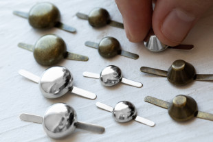 Фурнитура сумочная металл "Gamma" GH 02/12 Ножка для дна сумки d 12 мм №24 под бронзу 20 шт — фото 5
