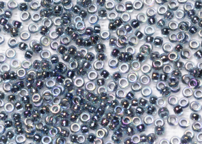 Бисер Япония MIYUKI Seed Beads 15/0 100г 0339 аква радужный синяя линия внутри — фото 1